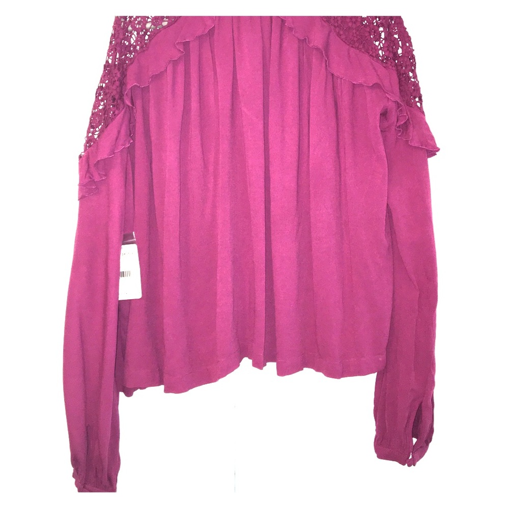 Free People long sleeves women ruffled top